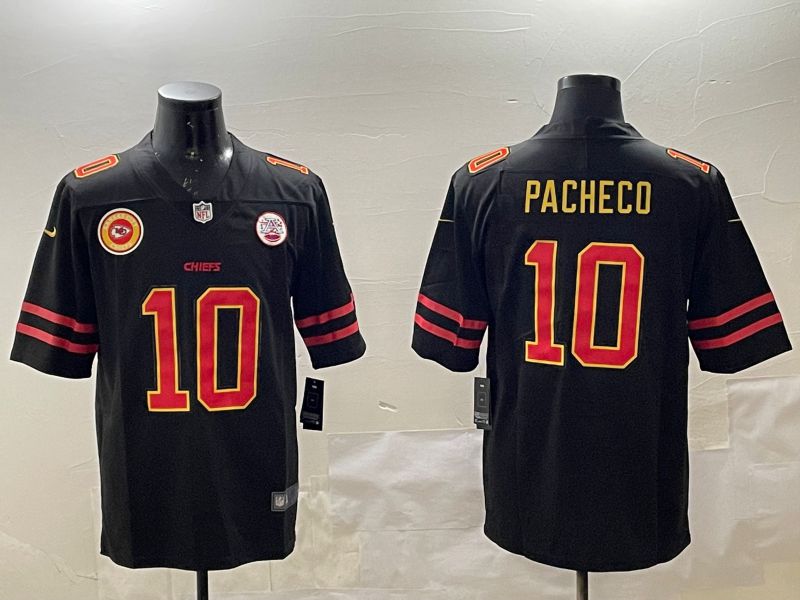 Men Kansas City Chiefs #10 Pacheco Black 2025 Nike Vapor Limited NFL Jersey style 1->kansas city chiefs->NFL Jersey